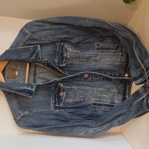 American Eagle Classic Blue Denim Jean Jacket Size Large 2013 Cotton